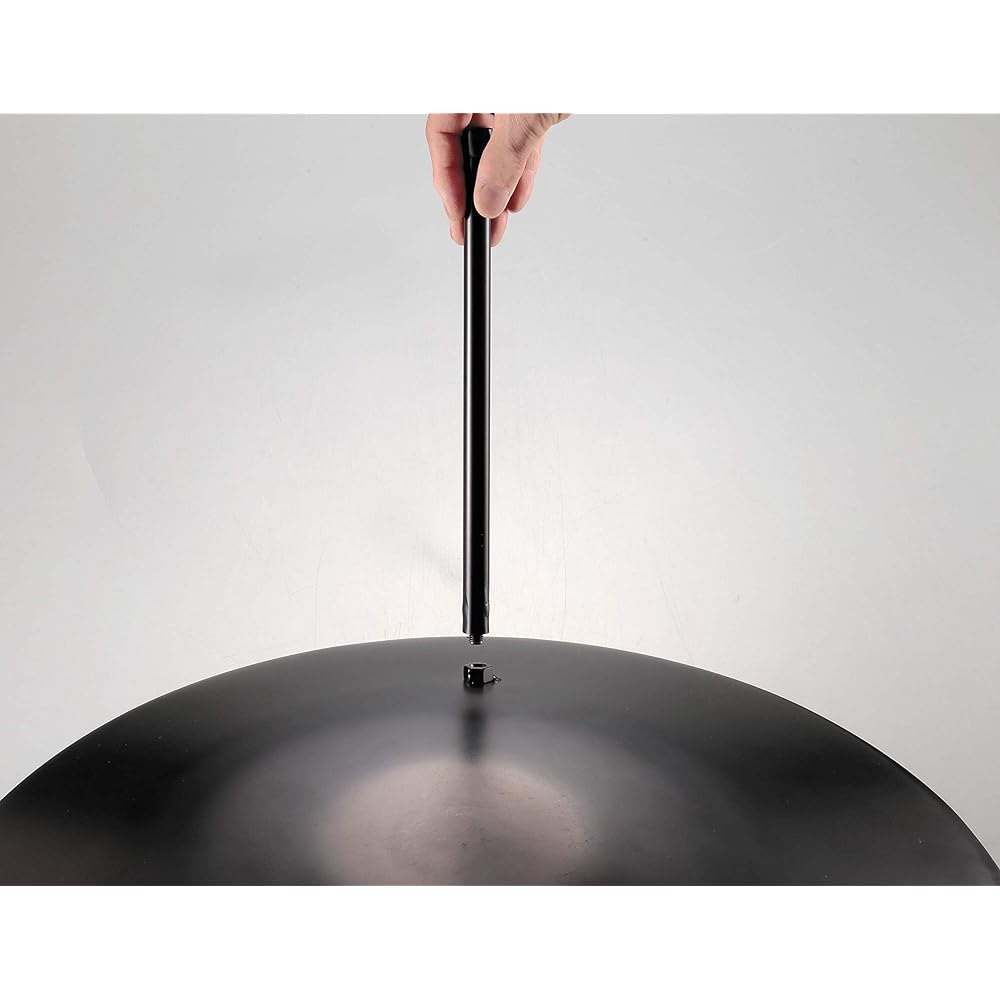 CAPTAIN STAG Bonfire Stand Barbecue Stove Round Fire Base with Trivet and Storage Bag Black UG-49