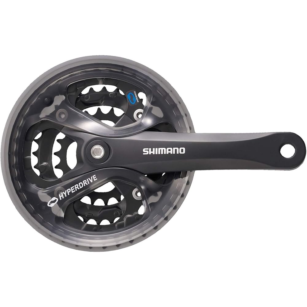 SHIMANO Front Chainwheel (MTB) FC-M361-L 48×38×28T 175mm 8S/7S with Chain Guard Black Chain Case Compatible Compatible BB Square Shaft 122.5mm (LL123) EFCM361E888CL ACERA