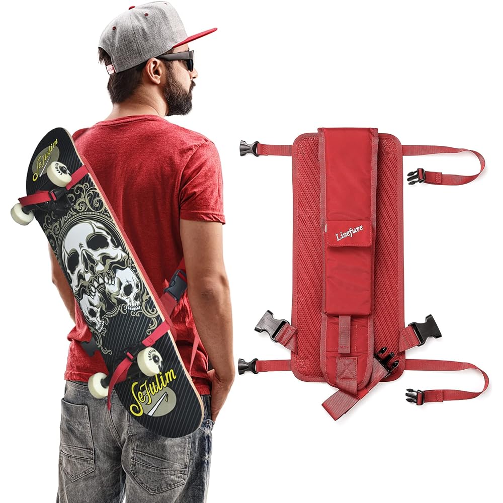 LISEFURE Skateboard Bag Slide Bag General-purpose Skateboard Bag Foldable Skateboard Bag Portable Skateboard Bag Durable Skateboard Storage Bag Bag Skateboard Bag