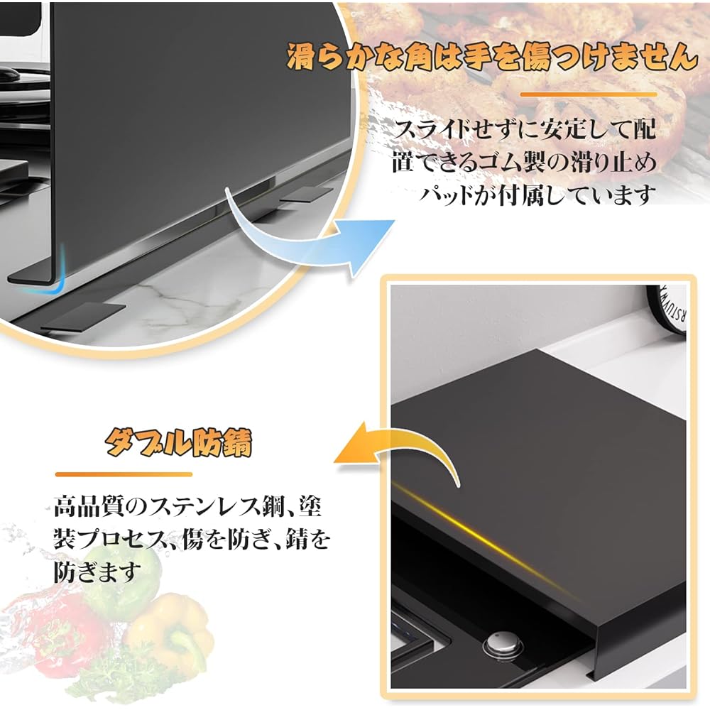 YangAera Gas Stove Cover, Range Cover, Stove Cover, Stainless Steel, Easy to Clean, Induction Cooker Rack, Cover, Turns Stove Top into Storage and Work Space, Kitchen Utensils, Cooker Stand, Space Saving