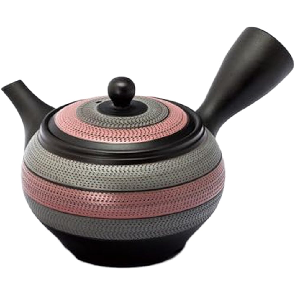 Tokoname Ware Teapot 8-130 Junzo No. 9 Black Soil Gokuhei Maru White Blur Teapot 100ml Thin (Sasame) Master Craftsman's Choice Artist's Product Made in Japan Boxed T1422
