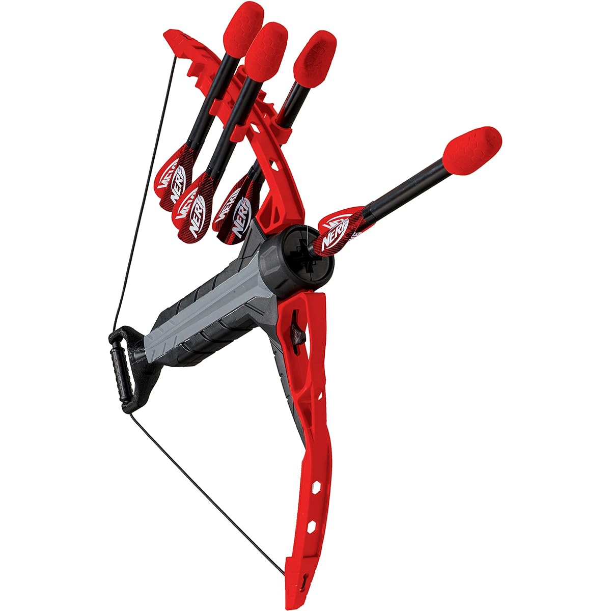 NERF Rip Rocket Bow and Arrow Set - Rip Rocket Blaster Soft Foam Bow + Arrow Set - Indoor + Outdoor Play - Bow and (4) Foam Tip Arrows - RIPROCKET Aerodynamic Bow and Arrow