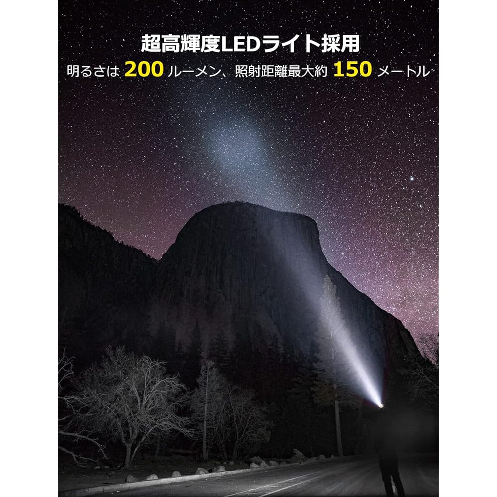 Headlight LED Headlamp High Brightness Battery Operated Set of 2 [Spot / Wide Beam Switching / Equipped with Red Sub-LED / Ideal for Night Fishing / Practical Lighting 22 Hours / Waterproof / CE ROHS Certified] Compact for Climbing, Camping, Walking, Wor