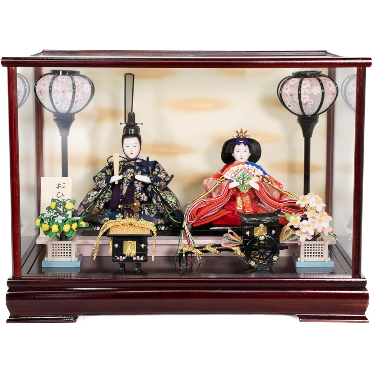 Special offer: Prince and princess ornament with case 202205-52 Case ornament Hina doll Hina doll Hinamatsuri Doll festival Hina doll Overseas souvenir Hina doll Celebration Present Peach festival Festival ornament Japanese tradition