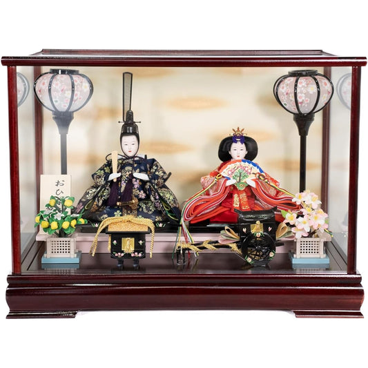 Special offer: Prince and princess ornament with case 202205-52 Case ornament Hina doll Hina doll Hinamatsuri Doll festival Hina doll Overseas souvenir Hina doll Celebration Present Peach festival Festival ornament Japanese tradition
