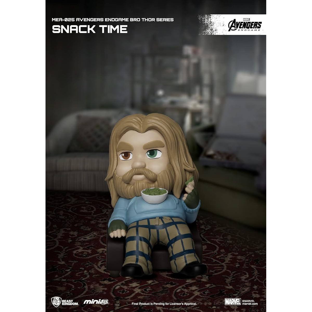 Beast Kingdom Avengers: Endgame: Bro Thor Snack Time MEA-025 Mini Egg Attack Figure, Multicolor