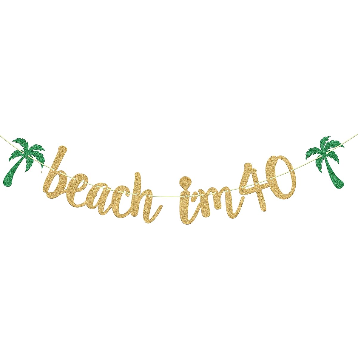 Beach I'm 40 Banner, Happy 40th Birthday Banner, Cheers to 40 Years Banner Decoration, Straight Outta 1983 Banner, Lordy Lordy Look Who's, 40 Yard Sign, Party Decorations Supplies, Gold Glitter