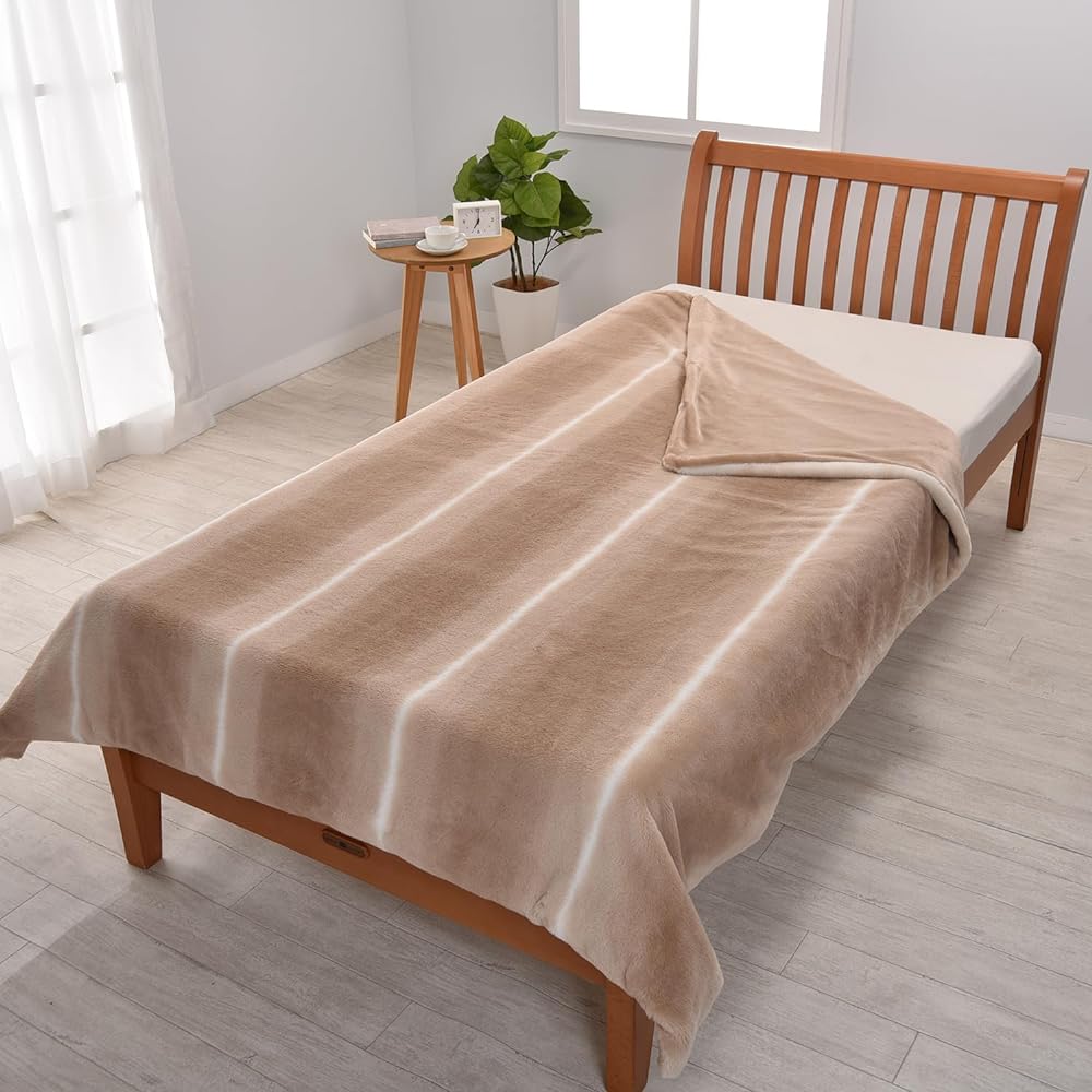 nishikawa [Nishikawa] Warm Duvet Cover, Single, Washable, Soft Blanket Fabric, Warm Flannel Material, Smooth Rabbit Fur Touch, Beige PI02760554300
