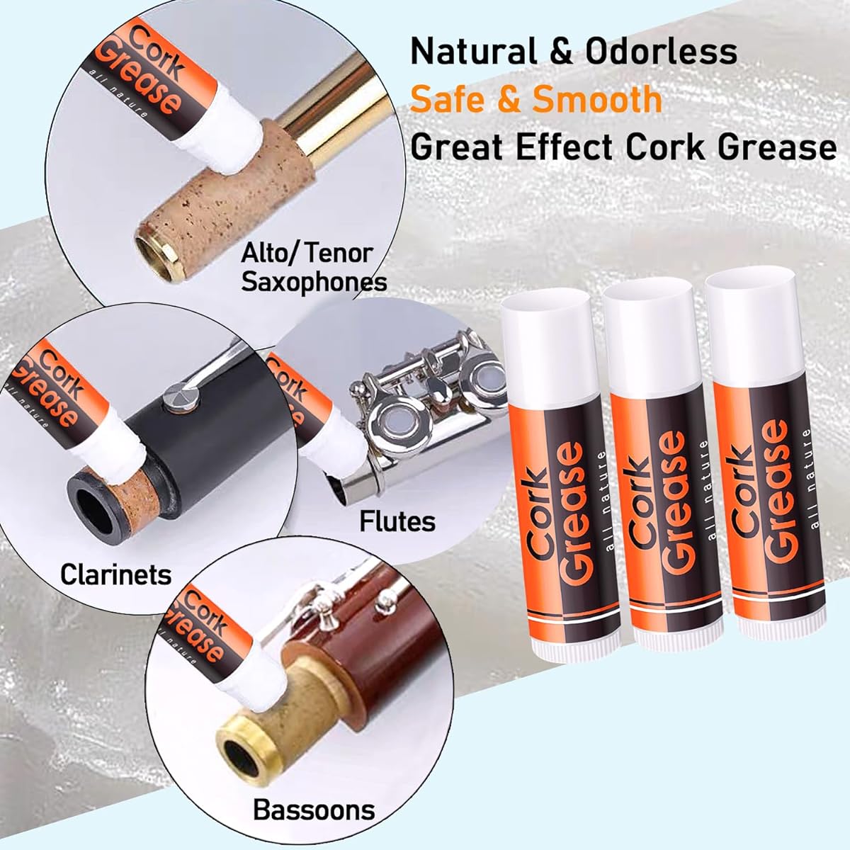 Clarinet Cleaning Kit 23 Pieces All in One Clarinet Clean Kit Clarinet Swab Clarinet Reed Cork Grease Thumb Rest Clarinet Wind Instrument Clarinet Care Accessories Maintenance Kit