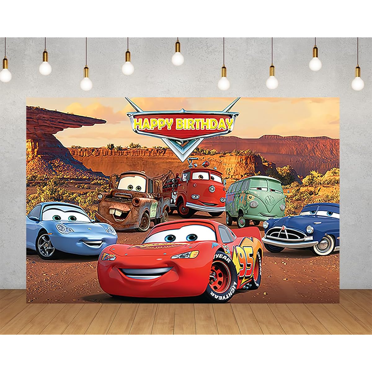 Red Race Car Backdrop Birthday Party Decorations Lightning McQueen Theme Banner Baby Shower Party Supplies 5x3ft