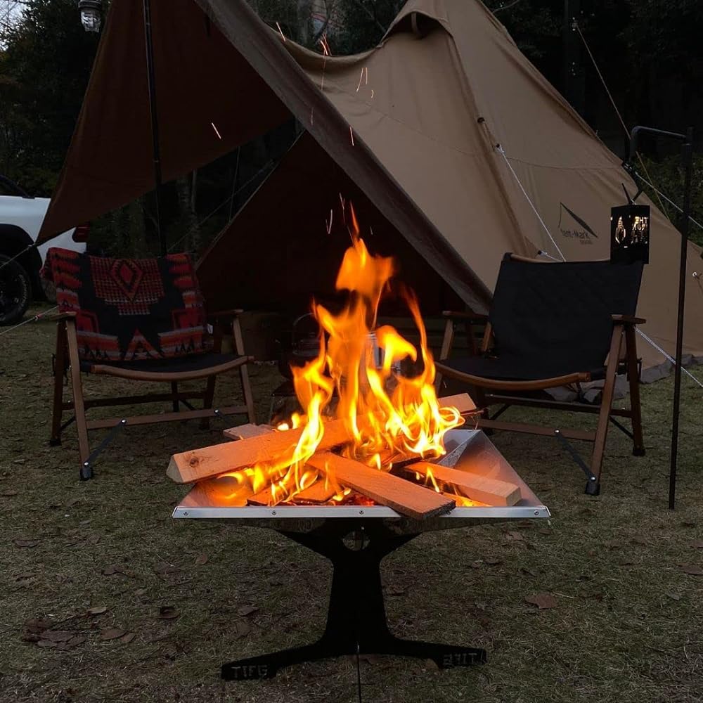 THE IRON FIELD GEAR Bonfire Stand TAKI BE TREE Takibi Tree Bonfire Stand Secondary Combustion Compact Lightweight Portable Easy Installation Stainless Steel Camping Outdoor 0107-001 The Iron Field Gear