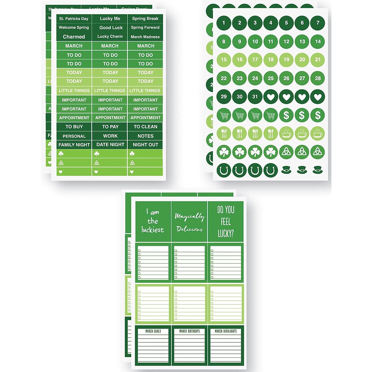 Reminisce pin-203 March 4 x 6 Calendar Stickers