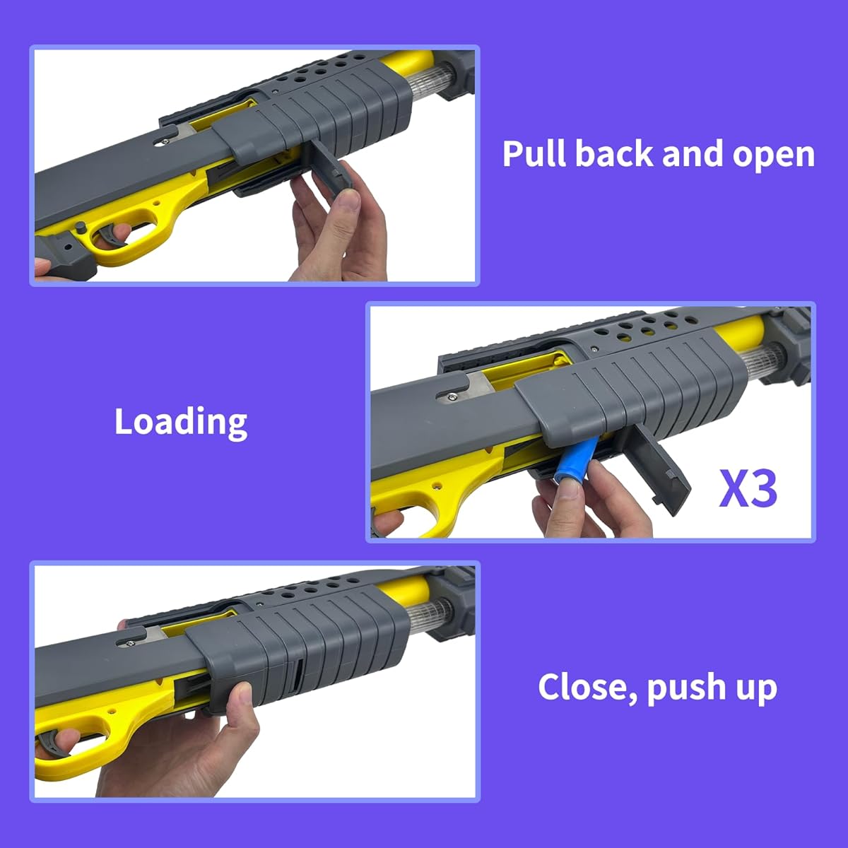 AGM MASTECH Catapult Toy Rifle Lever Action Shotgun Toy Soft Bullet Foam Dart Blaster. Shooting Game Educational Toy Model for Kids. Great gift for boys and girls, also great for adults.