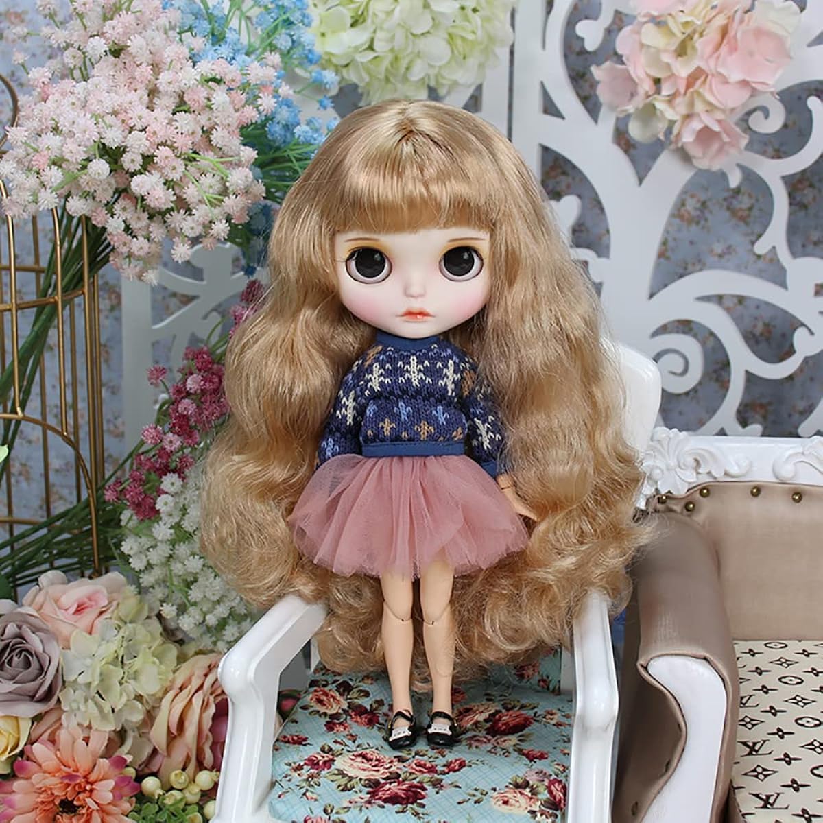 Fortune Days Doll Doll Designed by Sunny, Custom Practice, Hinamatsuri Gift, 4 Different Pupil Colors + Hand Painted Makeup + 19 Improved Jointed Dolls (J-CUS024) Suitable Age: 6 Years Old and Up