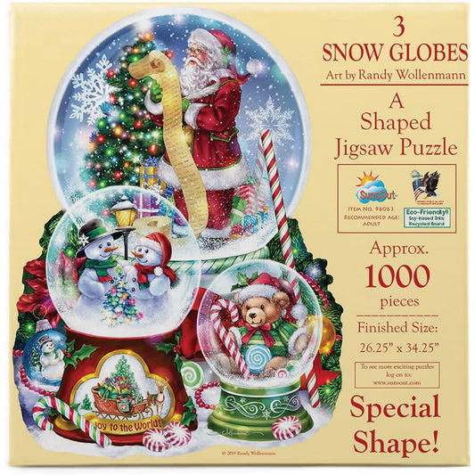 SUNSOUT INC Snow Globe 1000 Piece Special Shape Jigsaw Puzzle