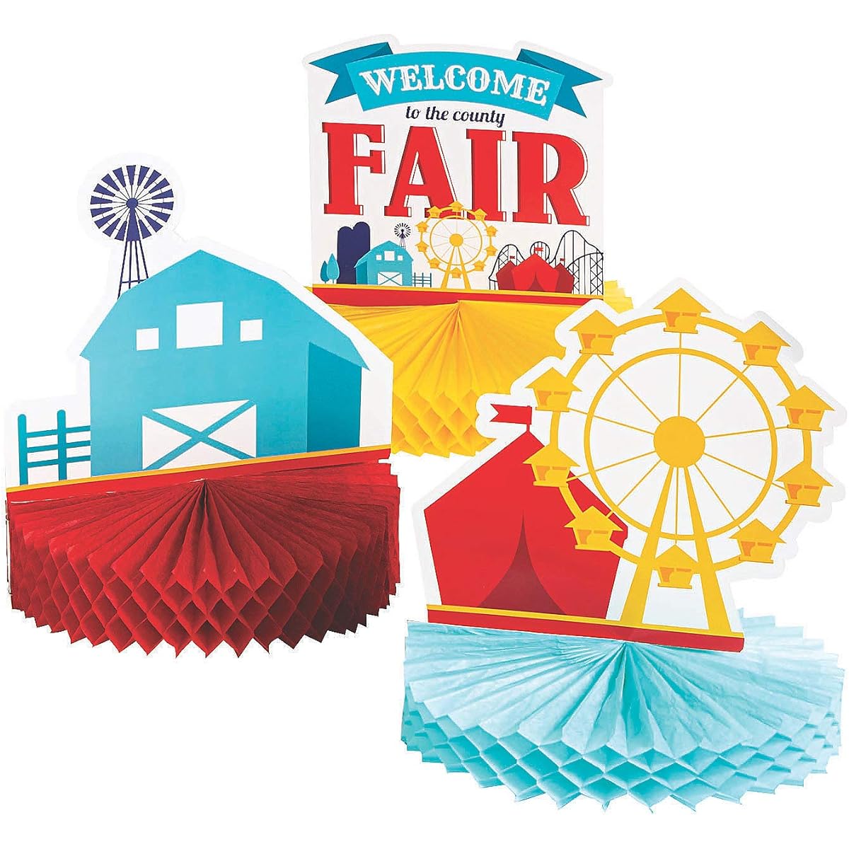 County Fair Centerpiece Party Decorations 3 Pieces