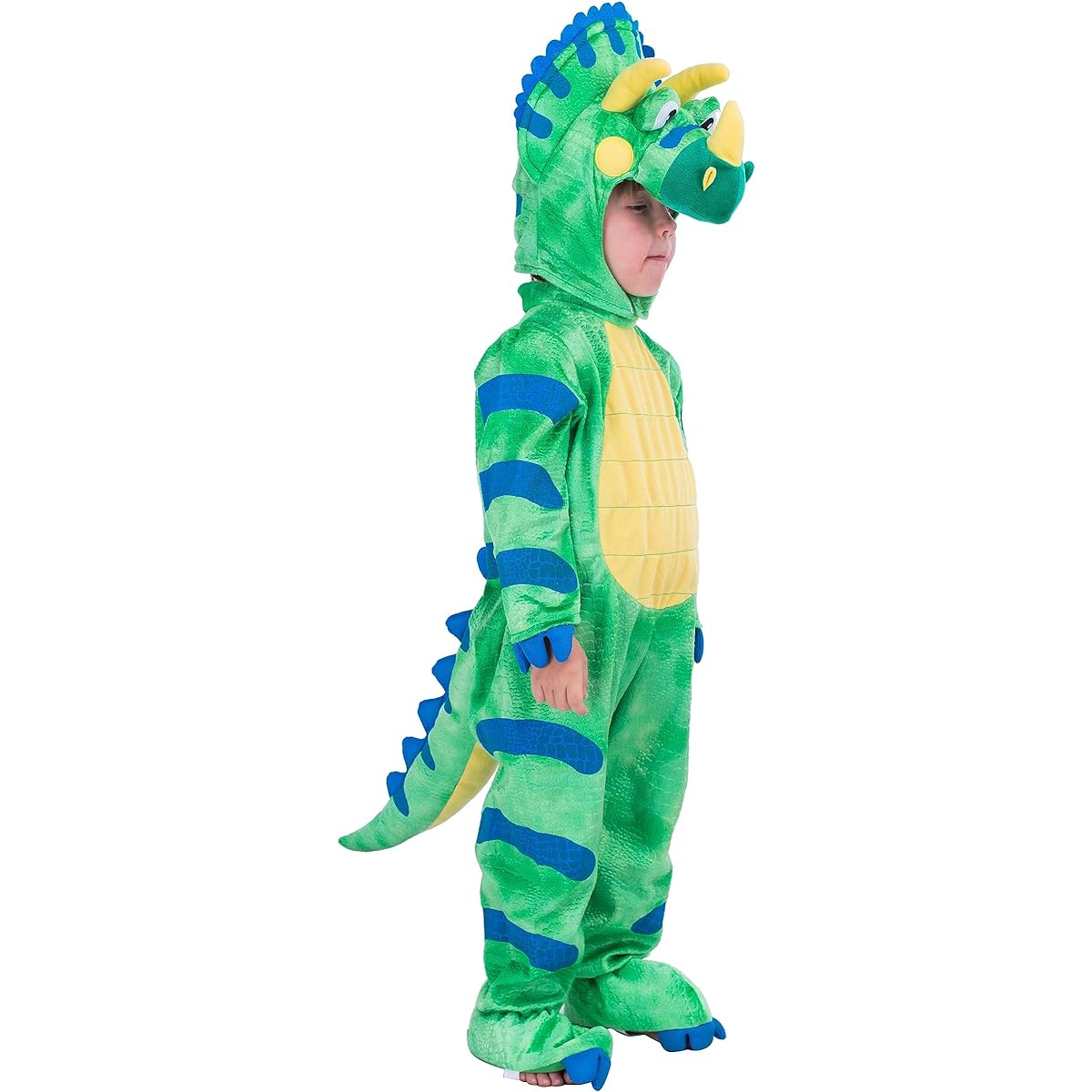 Spooktacular Creations Triceratops Deluxe Kids Costume for Halloween Dinosaur Dress Up Party