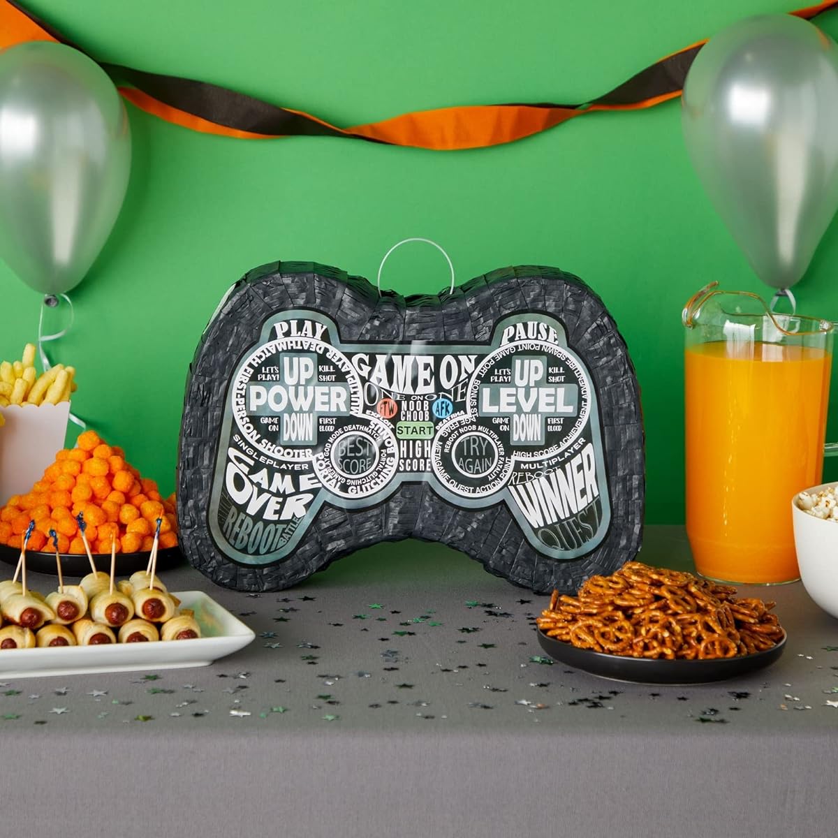 Juvale Video Game Pinata for Boys Gamer Birthday Decorations Party Supplies Controller Shaped (Small 16.5x11x3 Inches)