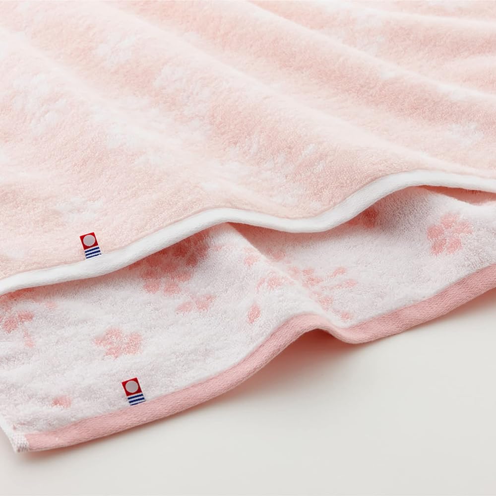 Stylem Takisada-Osaka Imabari Towel Made in Imabari Sakura Pattern Bath Towel Set of 2 60 x 110cm Cherry Blossom Dyed Made in Japan