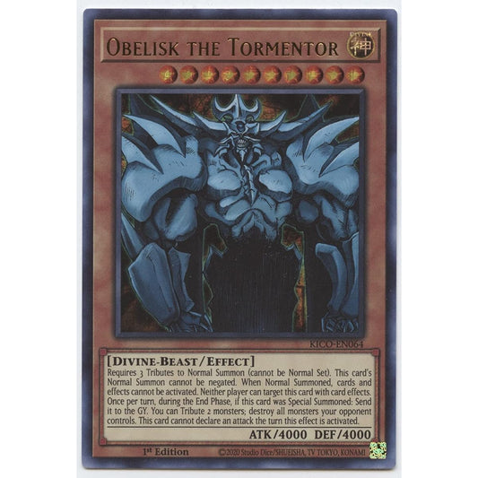Obelisk the Tormentor - KICO-EN064 - Ultra Pharaoh Rare - 1st Edition