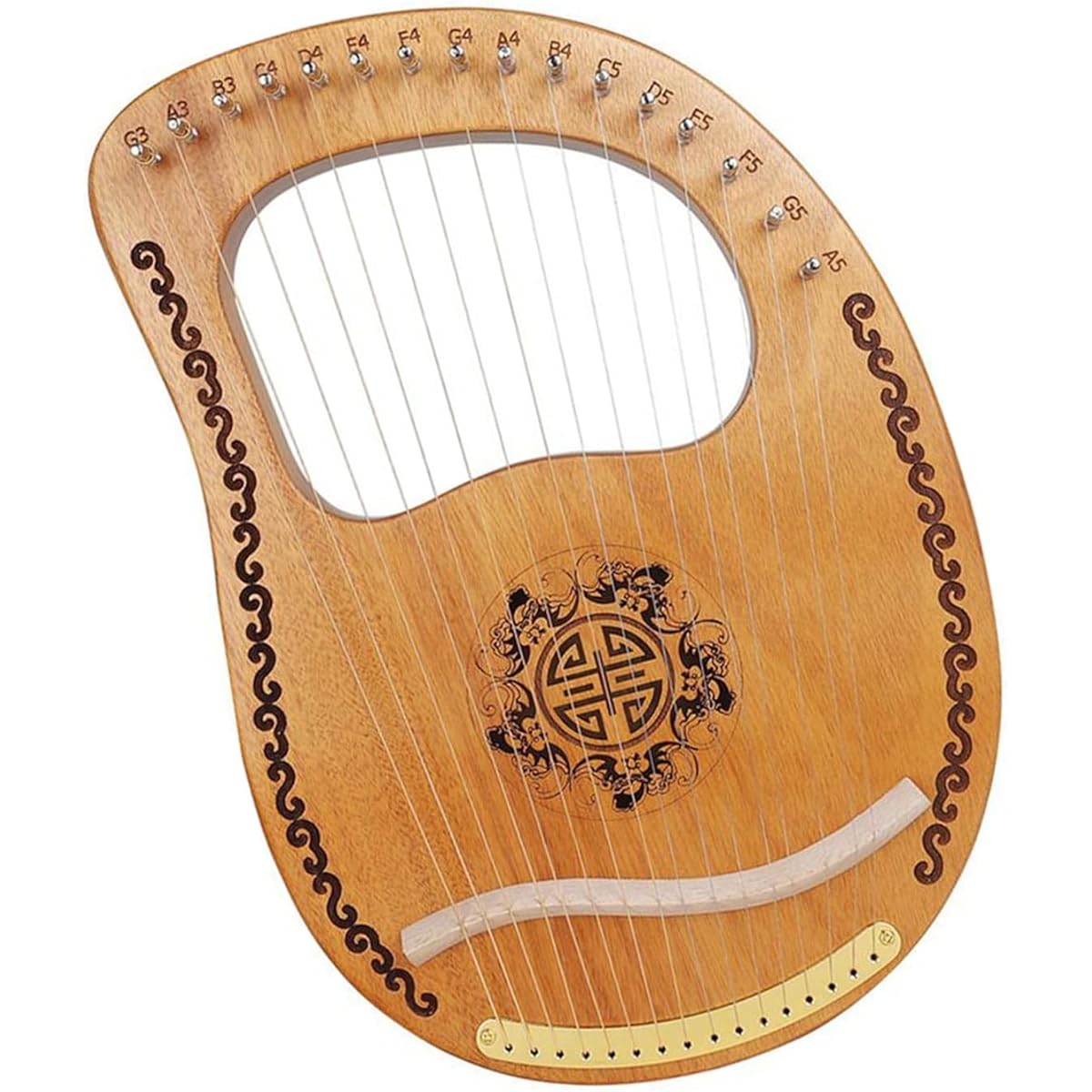 WowZza Wooden Harp 16 String Harp Portable Lyre Musical Instrument Beginner Lyre Harp