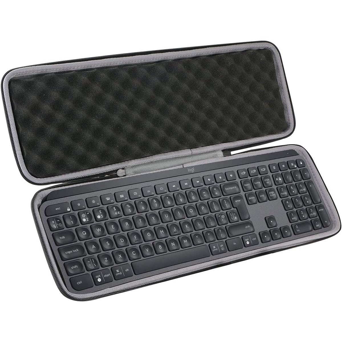 co2CREA Travel Storage Carry Case Cover for Logitech MX Keys/MX Keys S/MX Keys Plus Advanced Wireless Backlit Keyboard (Box Only) (Case for MX Keys Keyboard, Black)