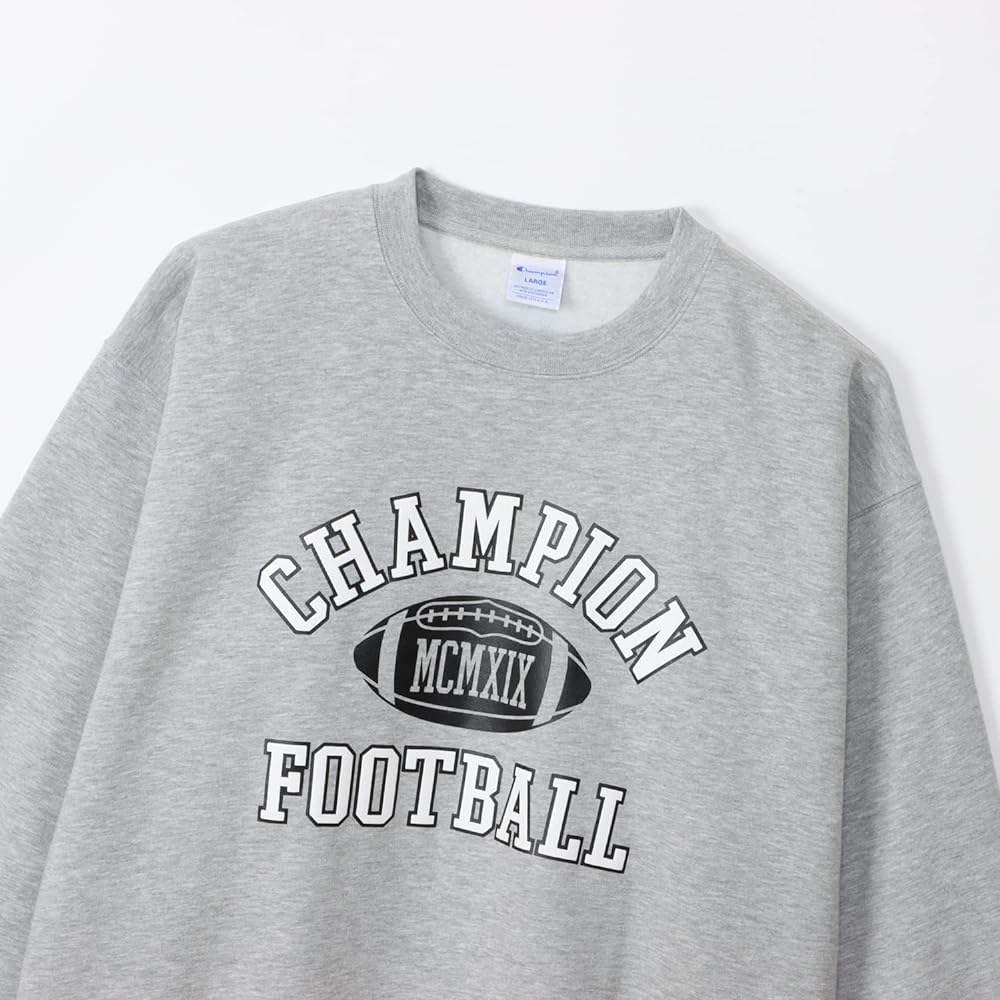 [Champion] Sweatshirt Long Sleeve Round Neck COTTON USA Loose Fit Graphic Logo Print Crew Neck Sweatshirt Action Style C3-Y005 Men's