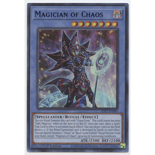 Magician of Chaos (Blue) LDS3-EN089 Ultra Rare 1st Edition