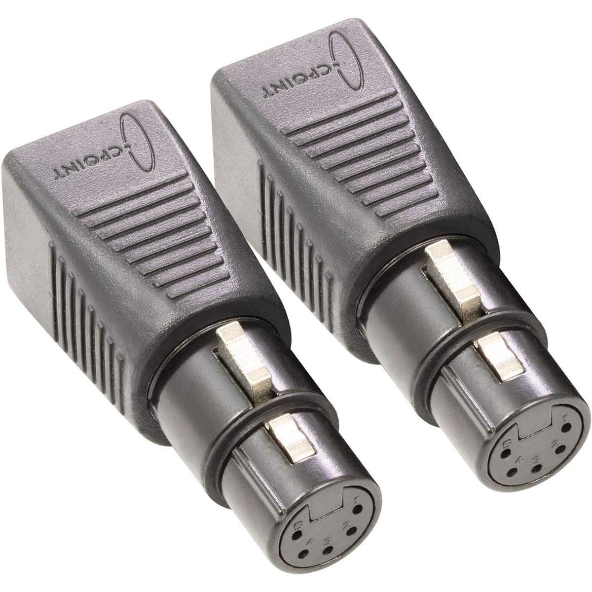 SIRS-E 2 Pack - CPoint XLR RJ45 Adapter CAT-5 Ethernet to DMX512 Cable Converter Female 5 Pin XLRJ45-5F