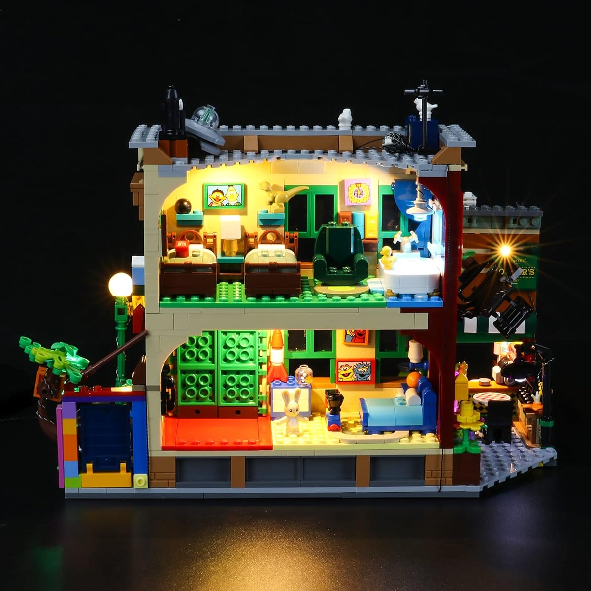 Ideas123 BRIKSMAX LED Light Kit for Sesame Street - Compatible with Lego 21324 (LEGO Set Not Included)