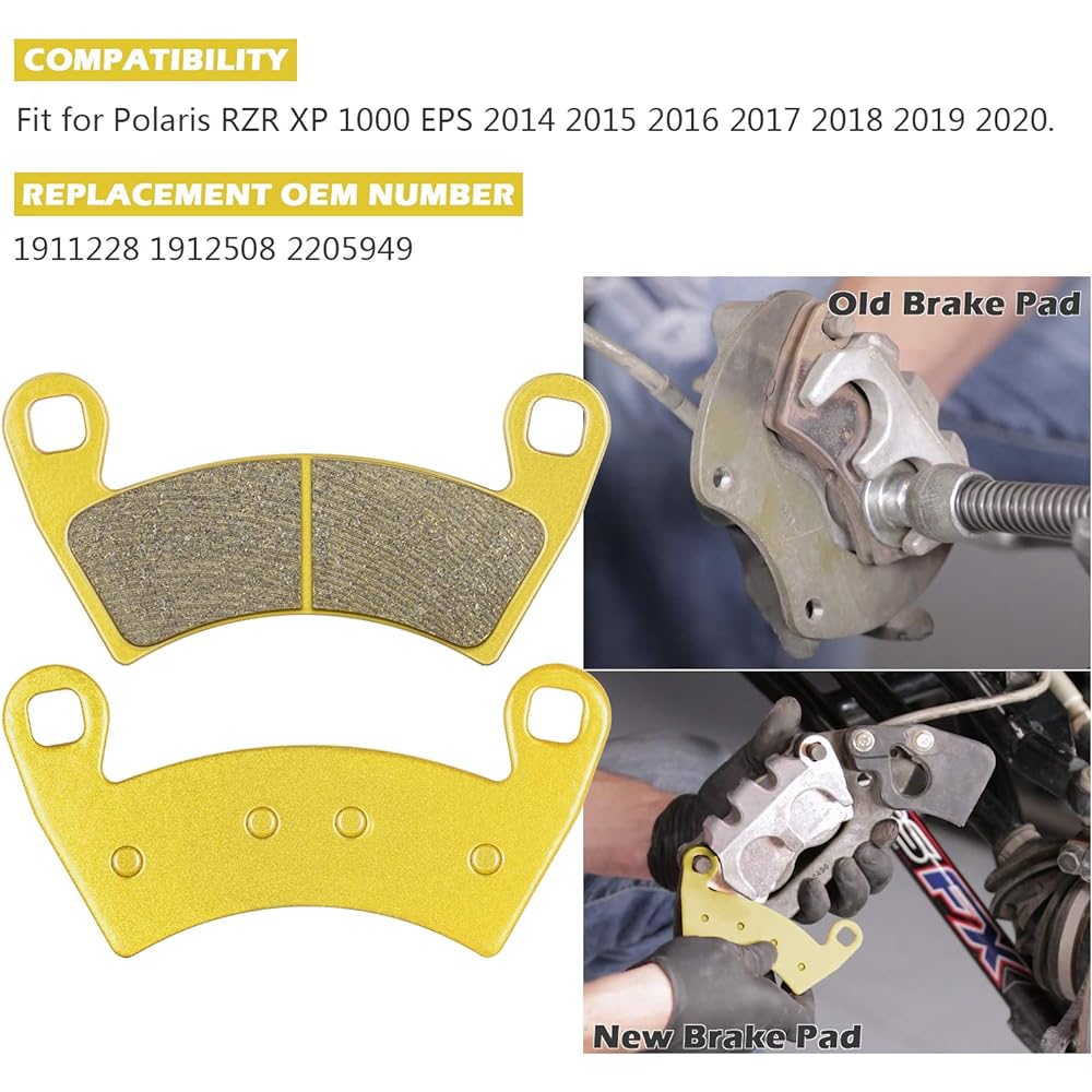 Front & Rear Brake Pad Polaris RZR