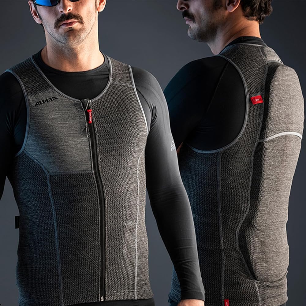 ALPINA Ski Snowboard Protector Men's Back Vest Type Wool Material PROLAN MEN VEST