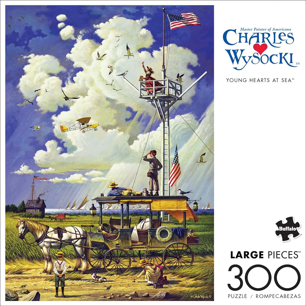 Buffalo Games - Charles Wysocki - Young Minds of the Sea - 300 Large Piece Jigsaw Puzzle for Adults, Challenging Puzzle, Perfect for Game Night