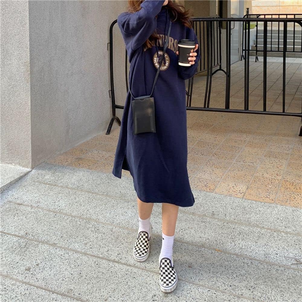 [Grcemlvfe] Parka, Women's Dress, Loose, Long, Body Covering, Long Sleeve, Fleece Lining, Hooded, Women's Wet, Zipper Parka, Warm, Cute, Large, Plain, Pretty, Stand-up Collar, Casual, Autumn, Winter
