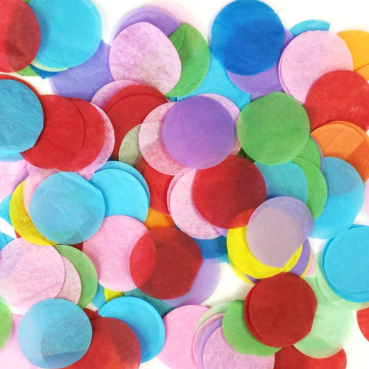Allydrew Round Tissue Paper Confetti 1" Multicolor Mix