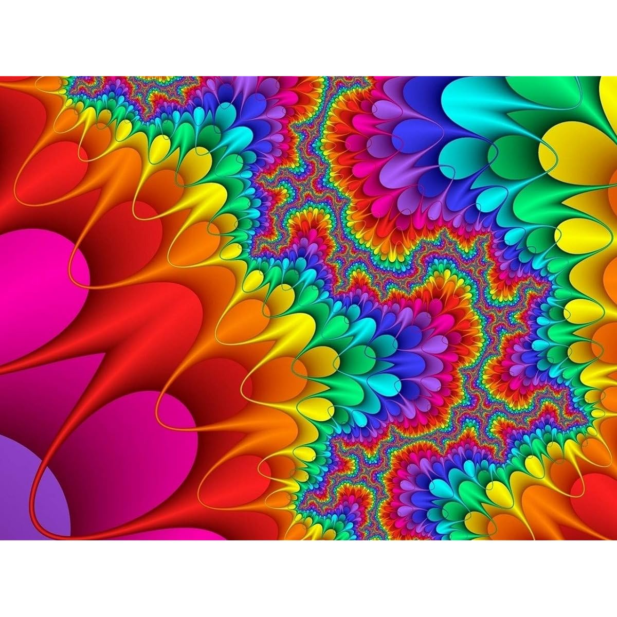 Nautilus Puzzles Colorful Wooden Jigsaw Puzzle - Trippy - 250 Unique Wooden Pieces - Made in the USA