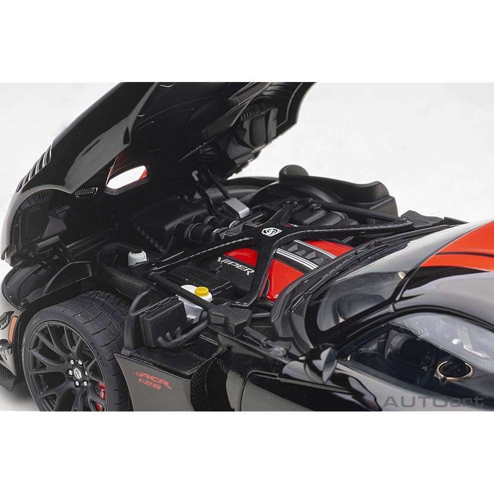 AUTOart 1/18 Dodge Viper 1:28 Edition ACR Black/Red Stripe Finished Product 71732