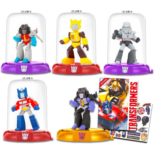 Transformers Minifigure Set - Set of 5 Transformers Minifigures with Transformers Tattoos, Transformers Easter Basket Fillers Party Favors