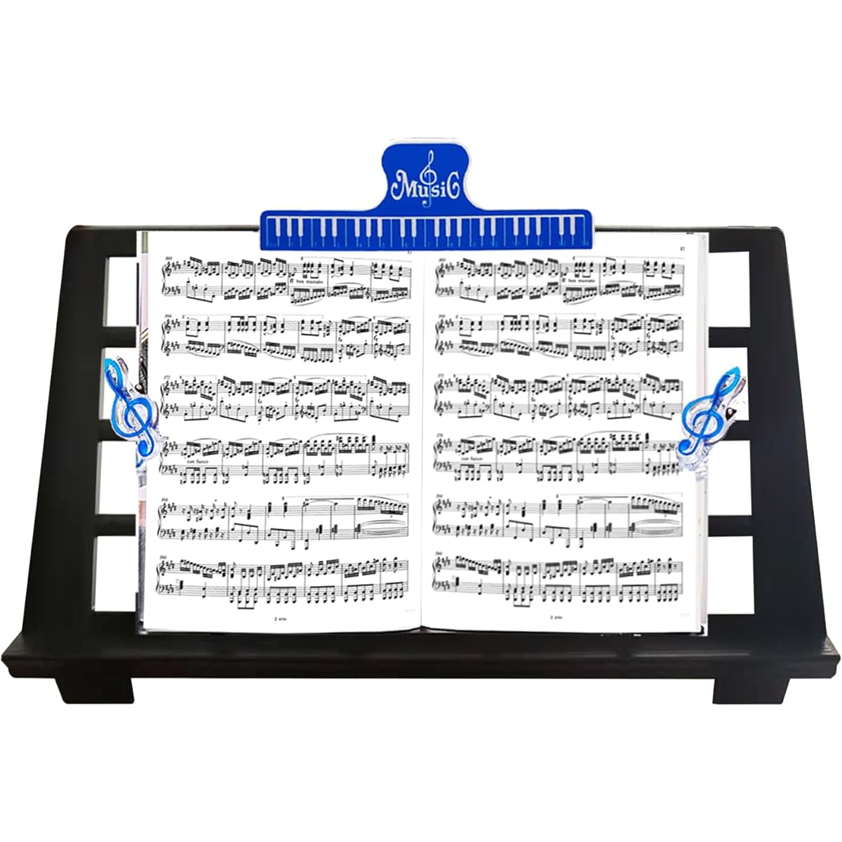Gorbado Music Stand for Sheet Music, Yamaha Music Stand, Compatible with Many Models, Stable and Durable, Keyboard Music Stand, Comes with 2 Sheet Music Clips