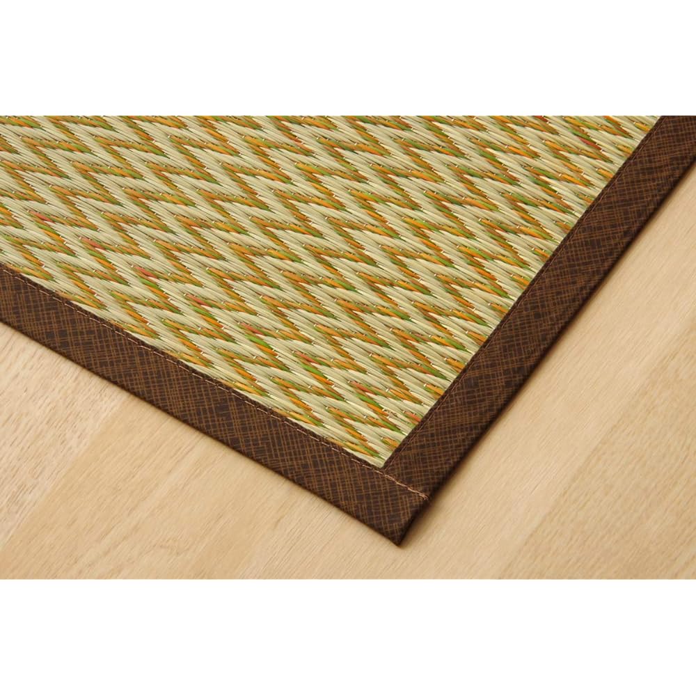 Ikehiko Corporation Ikehiko Igusa Rug Carpet Flower Mat Pia Apartment 6 tatami Brown Approx. 255 x 340cm #4323826