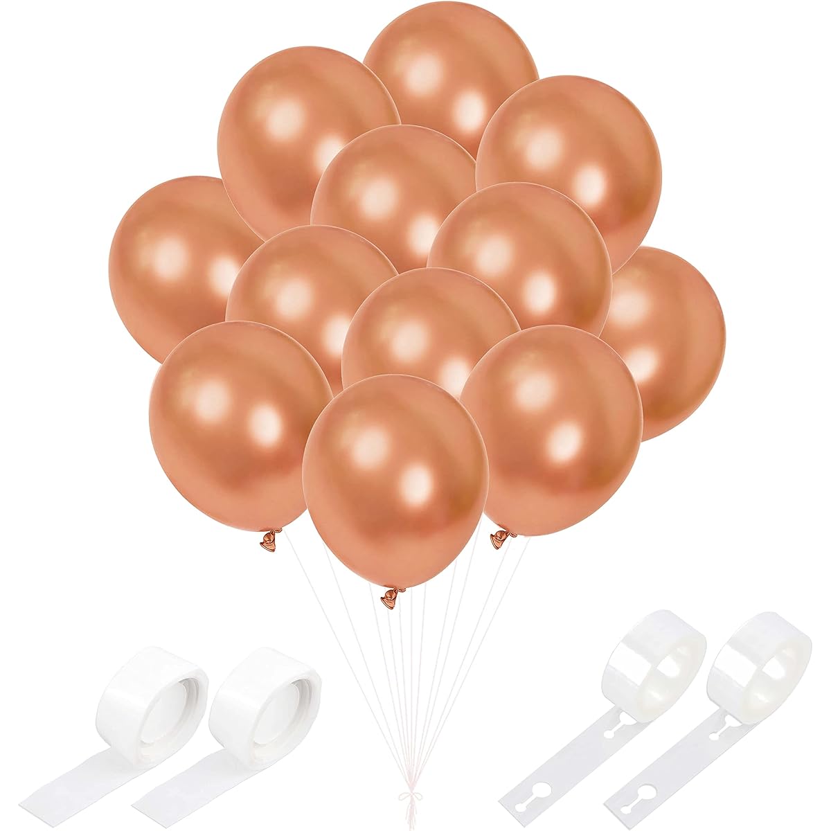Thick Latex Balloons Pack 150pcs 10inch Latex Pastel Balloon Garland Kit for Graduation Birthday Party Baby Shower Wedding Halloween Christmas Party Decorations (Rose Gold)