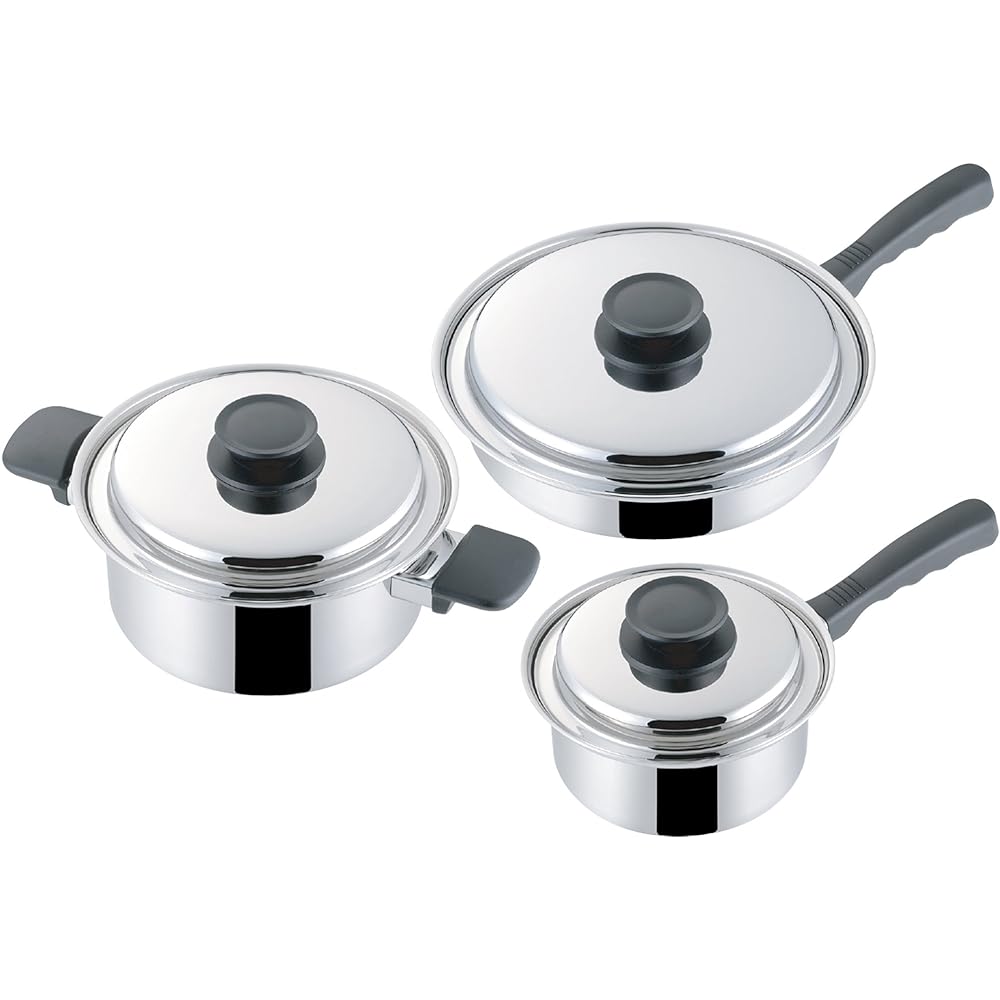 Urushiyama Metal Industry Two-handed Pot, Deep 20cm, IH Compatible, Stainless Steel, Made in Japan, Eterna, 15 Year Warranty ETR-20W