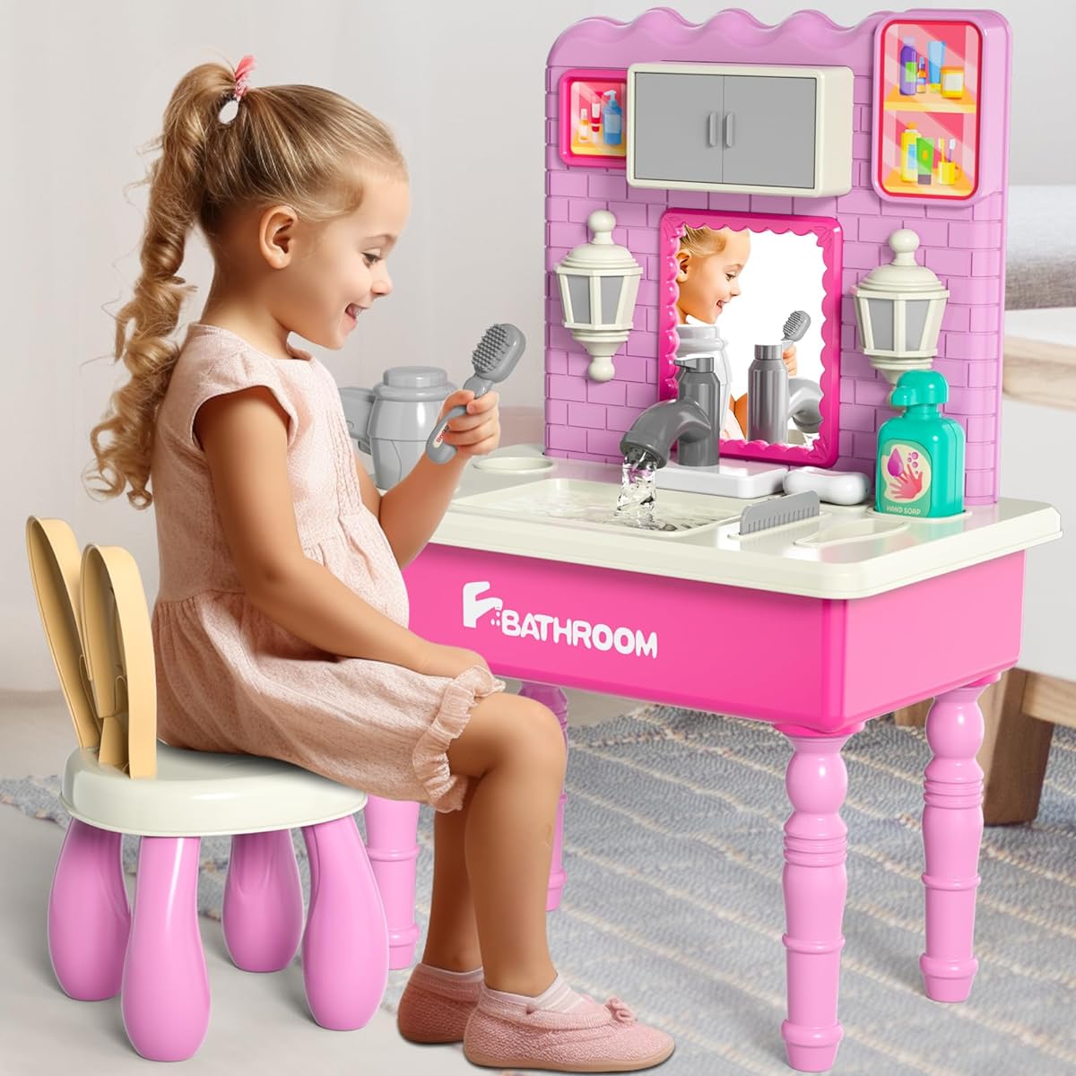 Lucky Doug Play Sink Toy Pink