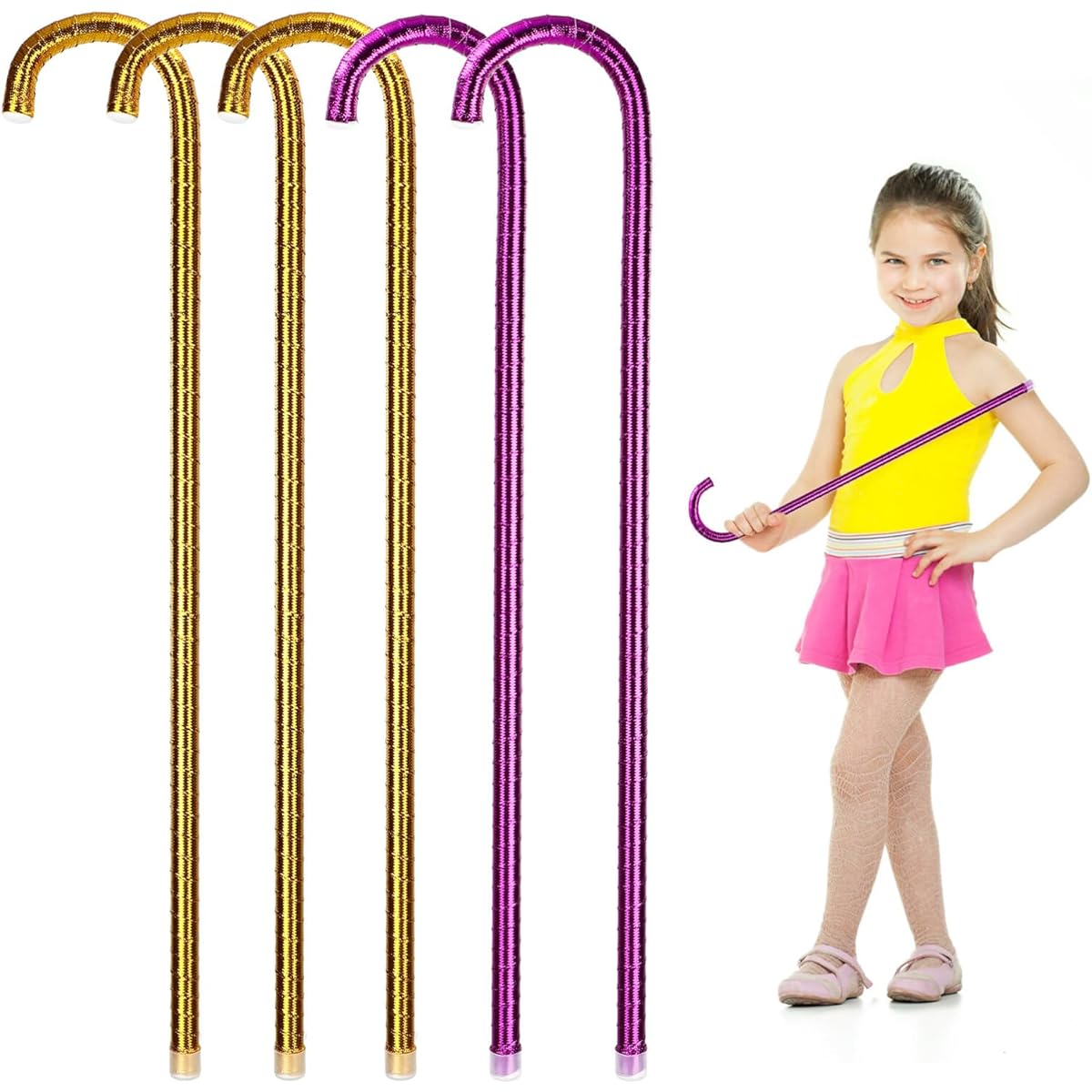 Kids Dance Cane Dance Performance Crutches Jazz Props Crutches Jazz Dance Props Walking Stick Cane for Belly Dance Random Color