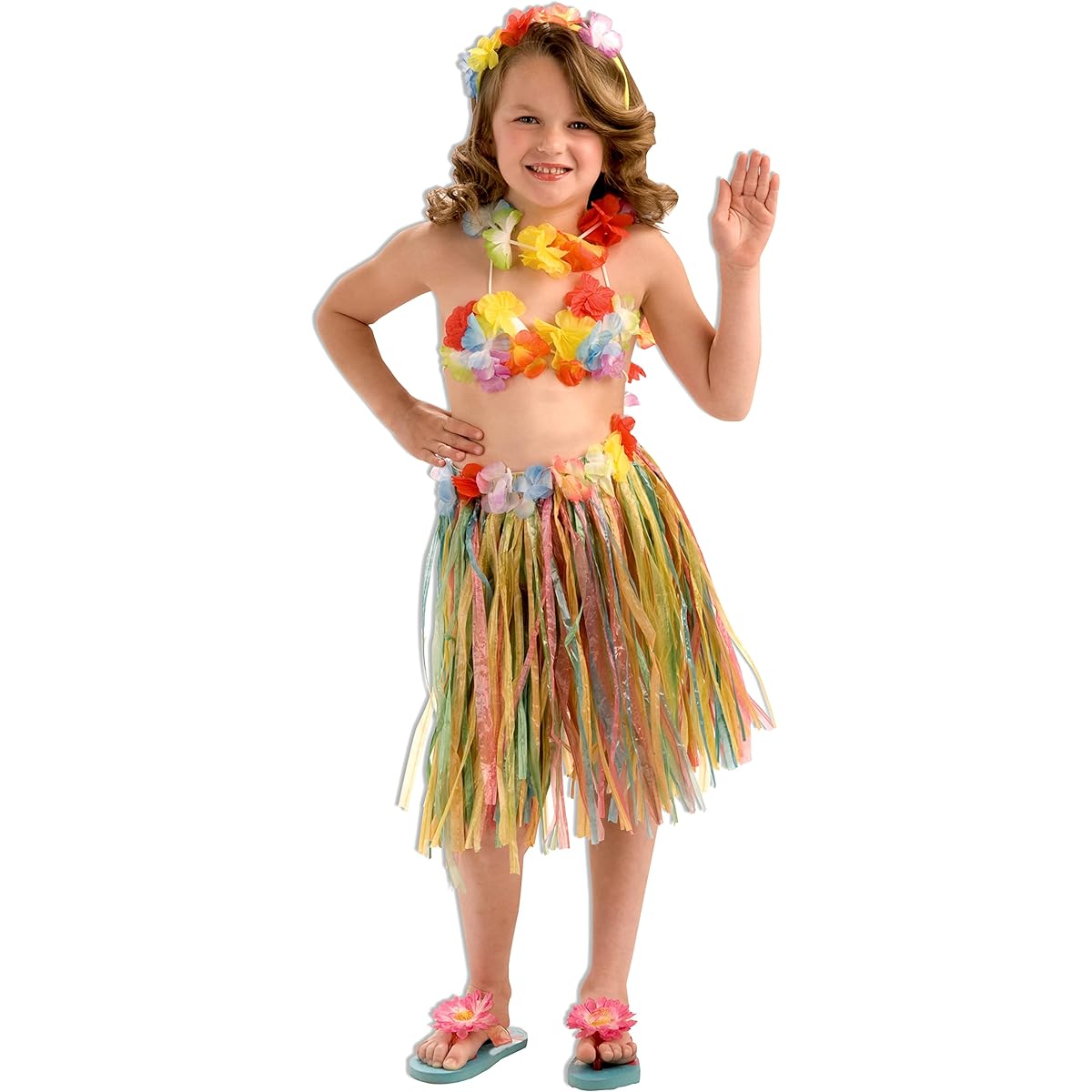 Forum Novelties Child Size Hawaiian Hula Dancer Costume Set, 3-Piece