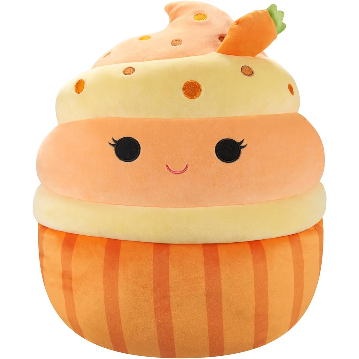 Squishmallows Original 20" Keisha Carrot Cupcake with Orange Swirl Frosting - Official Jazzware Jumbo Plush