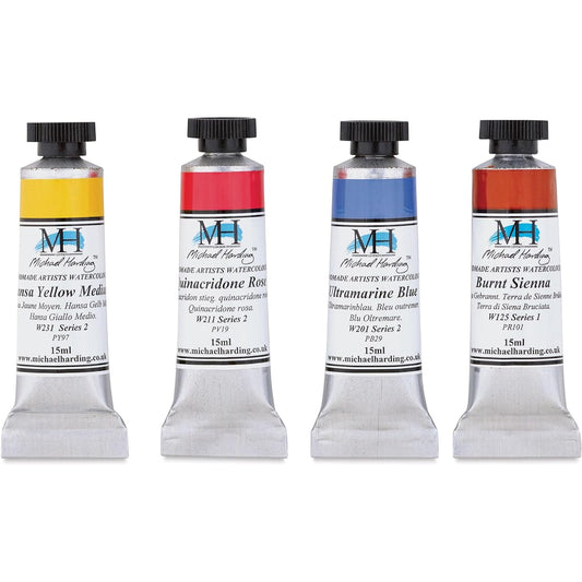 Michael Harding Professional Watercolour Paint - 15ml Tube (Quinacridone Rose)