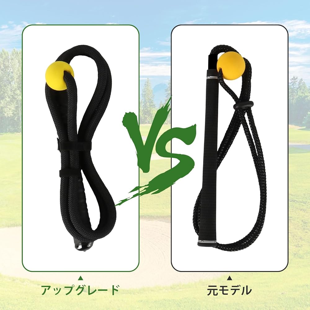 Feestars Golf Swing Practice Rope, Swing Trainer, Golf Swing Practice Equipment, Golf Warm-up Equipment, Golf Swing Practice Swing, Strengthening Practice, Indoor Practice, Unisex, Storage Bag Included