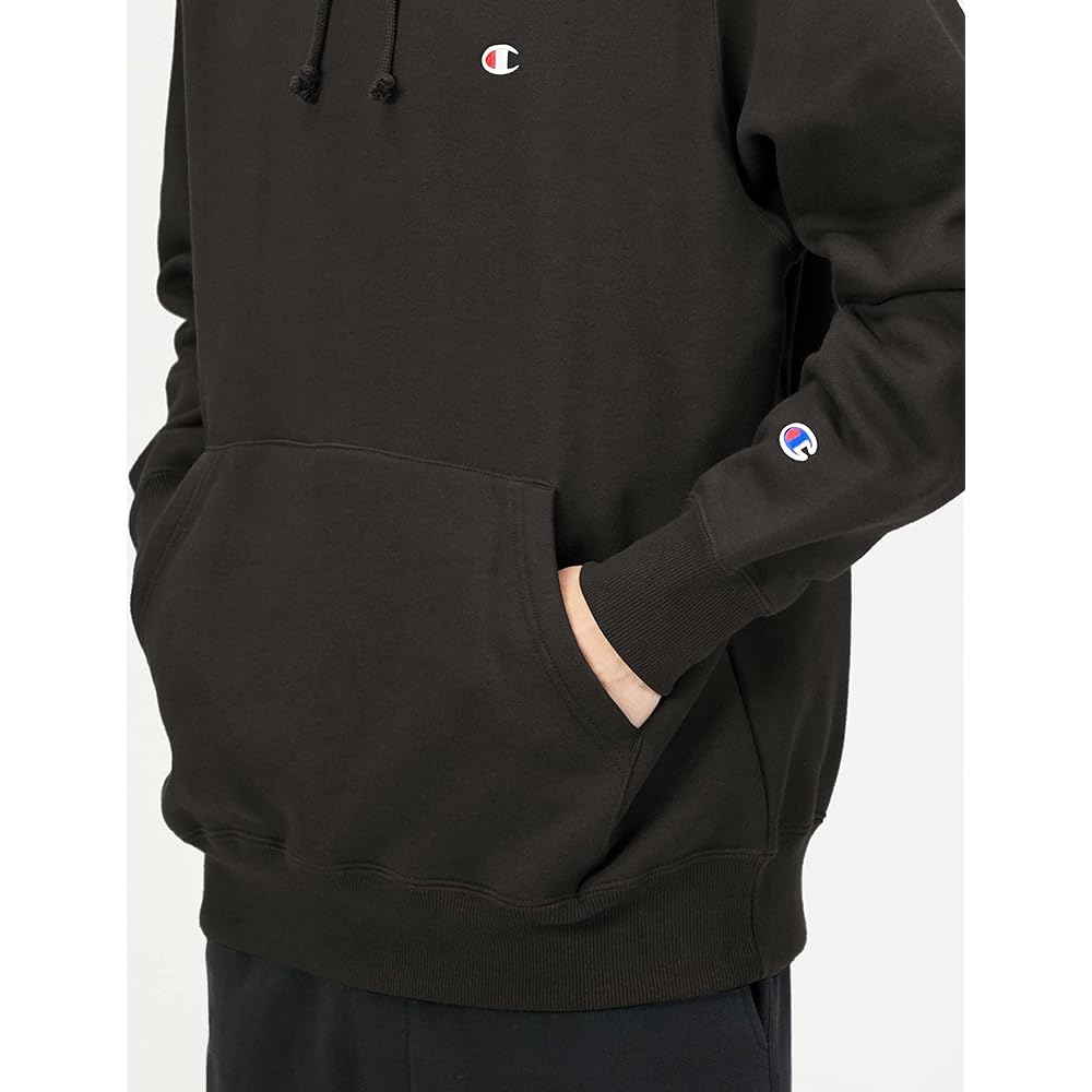 Champion C3-W105 Men's Hoodie, Long Sleeve, One Point Logo, Hooded Sweatshirt