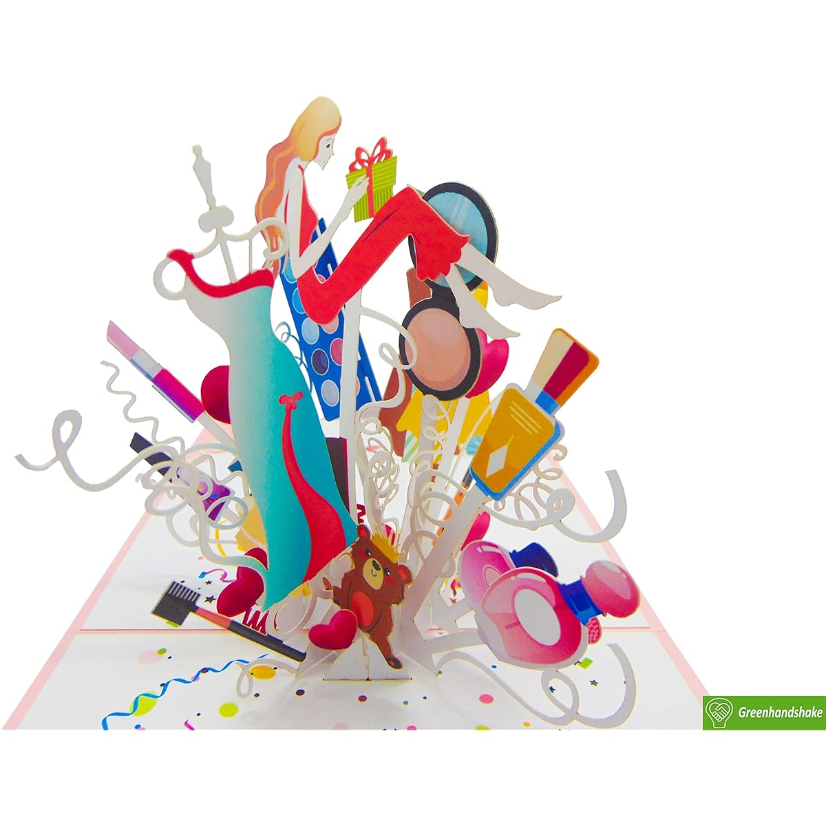 Birthday Girl, Pop Up Card, 3D Pop Up Greeting Card, Birthday | 6" x 6"